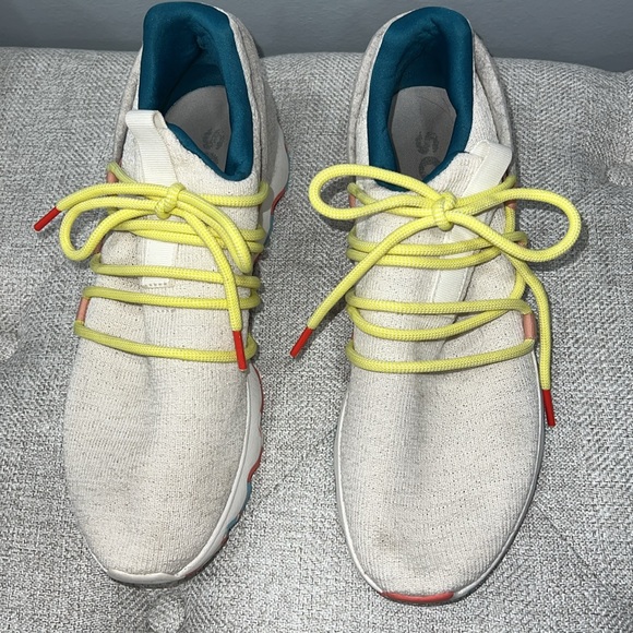 Sorel Kinetic Lace Sneaker Sea Salt SOLD OUT Used Dirty Size 9.5 Multi colored - Picture 2 of 10